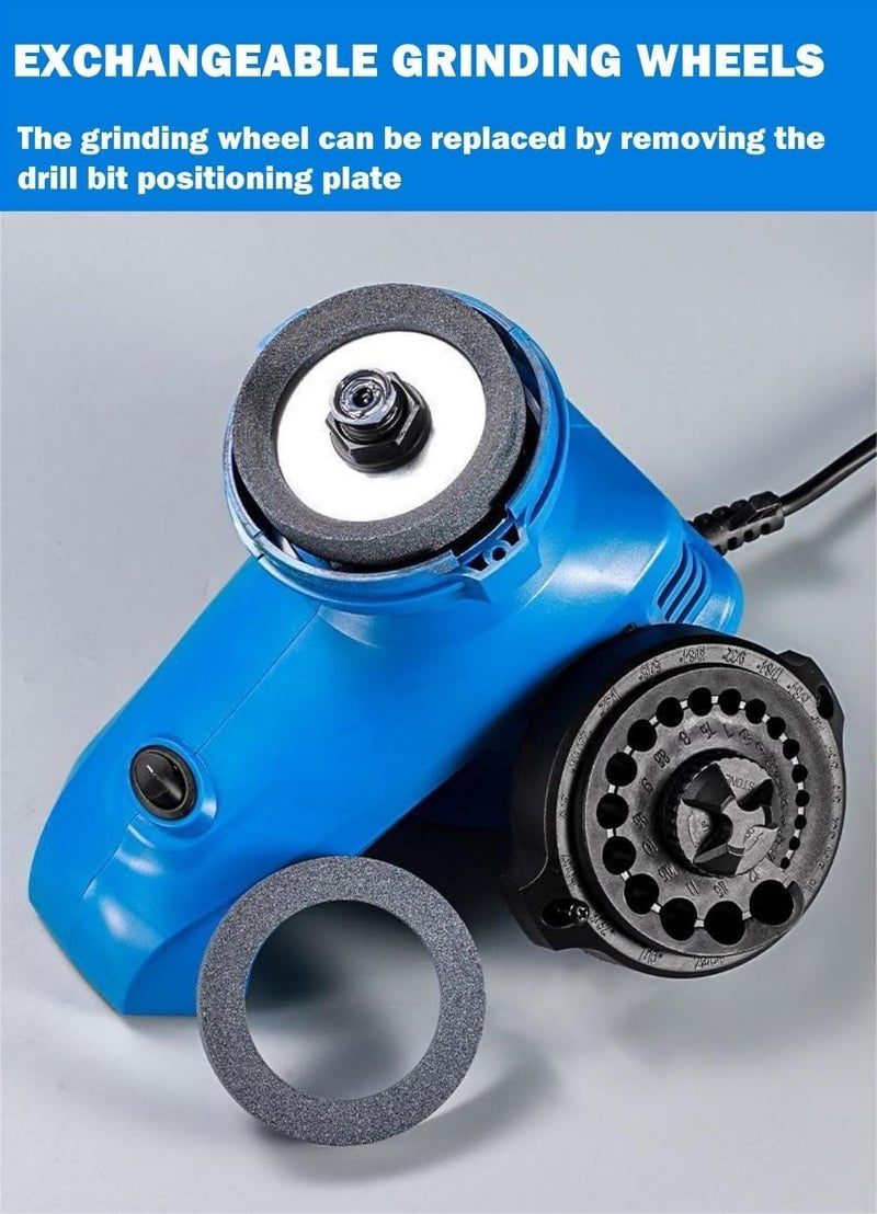 BINGOX Multipurpose Drill Bit Sharpener – 130° Twist Bit Grinding Tool with All-in-One Electric Sharpening Machine for 1/8''–15/32'' Bits - Image 3